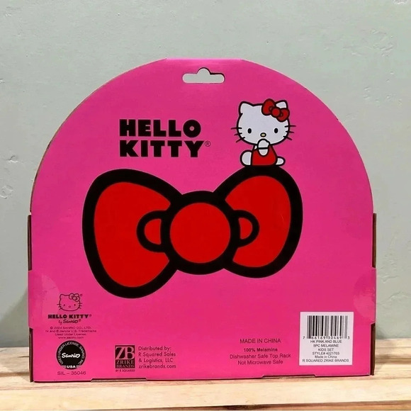Hello Kitty 5 piece children’s dish set. 100% Melamine. Made by Sanrio - Picture 5 of 6